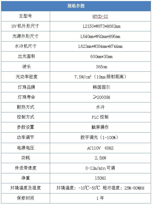 600*30mm 桌面式UVLED光固化機規格